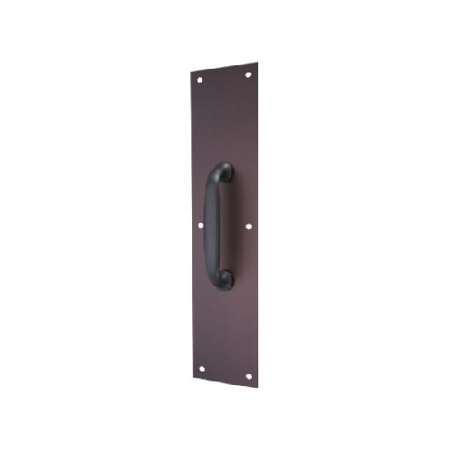 4 in. x 16 in. Solid Pull Plate with 6 in. Handle, Screws Included
