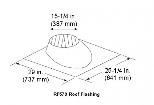 Heatilator RF570 Roof Flashing