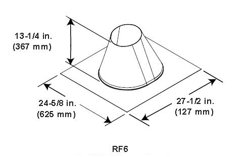 Heatilator RF6 Direct Vent Roof Flashing