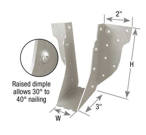 Carton of (25) 1-13/16 in. x 9-1/8 in. x 3 in. HUS179 Face Mount Hangers
