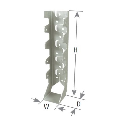 Carton of (25) 1-9/16 in. x 8-1/4 in. x 1-1/2 in. JL210IF-TZ Face Mount Joist Hangers