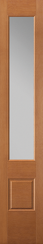 12 in. x 80 in. x 1-3/4 in. Fir 3/4-Lite Over Panel Fiberglass Sidelite, Low-E Glass Insert