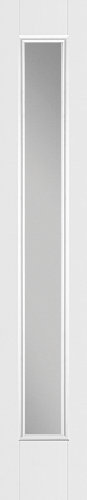 12 in. x 80 in. x 1-3/4 in. Smooth 3/4-Lite Over Panel Fiberglass Sidelite, Low-E Glass Insert