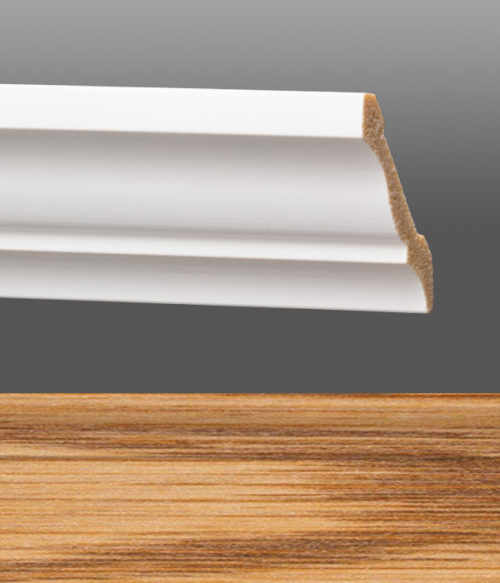 Carton of (14) Ultra Oak Woodgrain Crown Moulding