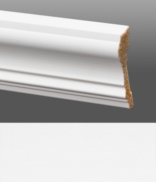 Carton of (12) Crystal White Chair Rail Moulding