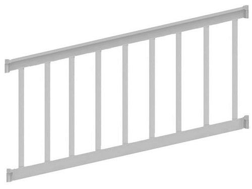Deck Top Finyl Line 28-38 Degree 1-1/2 in. Square White Vinyl Baluster Railing Kit
