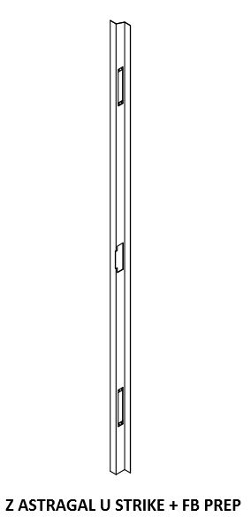 84 in. Left-Hand Z Astragal with U-Strike and Foot Bolt Prep