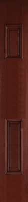 12 in. x 80 in. x 1-3/4 in. Mahogany 2-Panel Belleville Series Fiberglass Sidelite