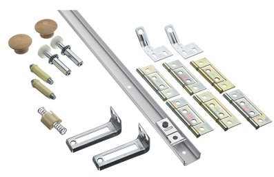 White Finish Bi-Fold Hardware Set