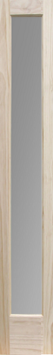 12 in. x 80 in. x 1-3/8 in. Smooth Full Lite Wood Sidelite, Clear Glass Insert