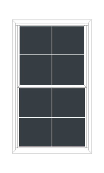 Single Hung With Grid