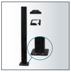 3 in. x 3 in. x 44 in. Flanged Post