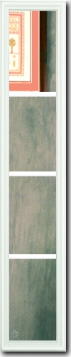 4-Lite Low-E Rectangular Glass Insert, White Frame - Grids Between Glass