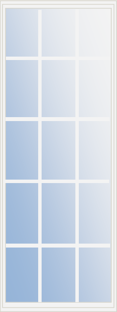 22 in. x 64 in. 15-Lite White Open Frame For 1/2 in. Glass with Screws