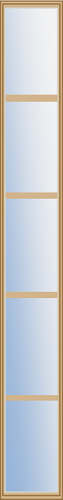 7 in. x 64 in. Low-E 5-LIte Glass Insert For Sidelite, Tan Frame and SDL Bars