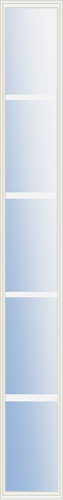 7 in. x 64 in. 5-Lite Clear Insulated Glass Insert with Screws, White Frame with External Grids