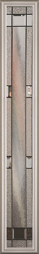 1-Lite Portrait Rectangular Decorative Glass Full Insert, Black Caming