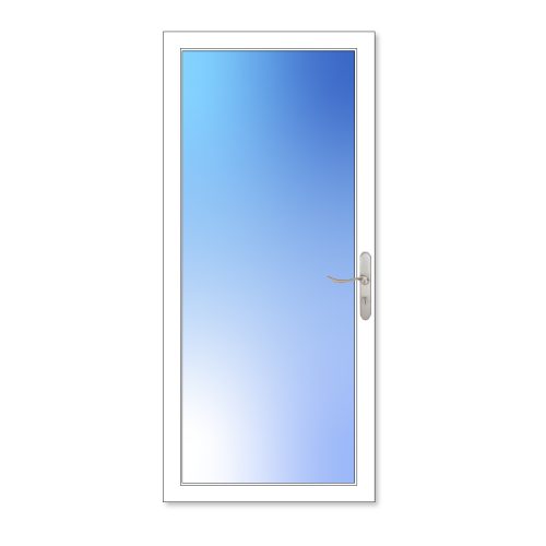 Larson 350-17 Full-View Storm Door – White or Black Frame with Brushed Nickel Handle (32″ × 81″ or 36″ × 81″)