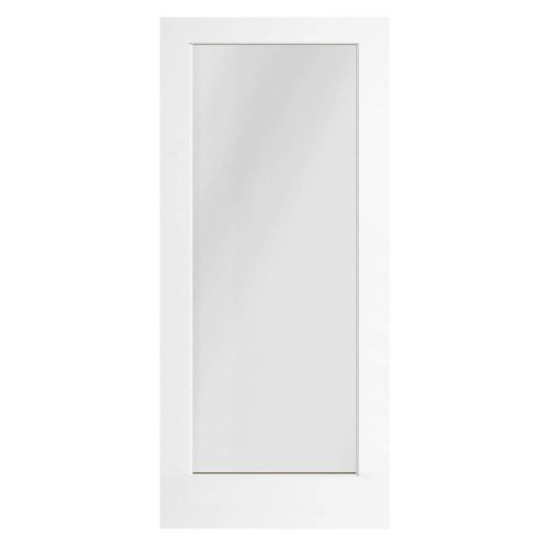 Primed Pine 1-Lite Interior Door Slab – Tempered Glass, Non-Insulated