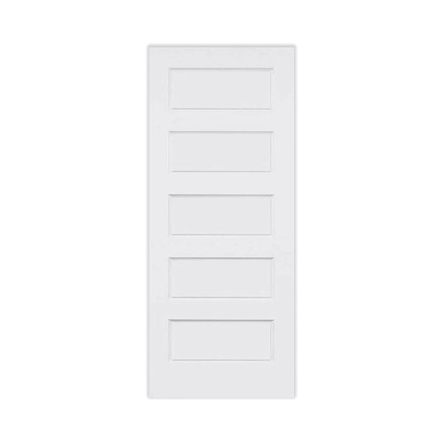 5-Panel Shaker Smooth Stile & Rail White Primed Composite Interior Door