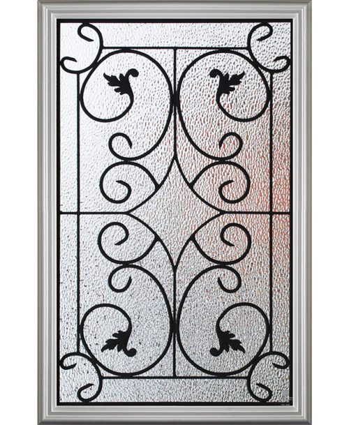 Wisteria Rectangular Decorative Glass Insert